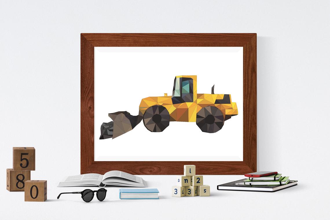 boys-room-construction-vehicles-set-of-3-origami-design-wall-art2